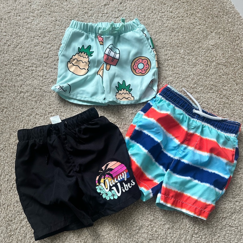 Toddler Boys Swim Trunks 3 pack